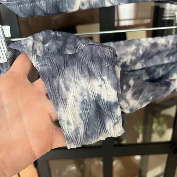 Athleta Bikini Set Tulum Ladder Tie Dye Print boho swimsuit tank top - Picture 8 of 14